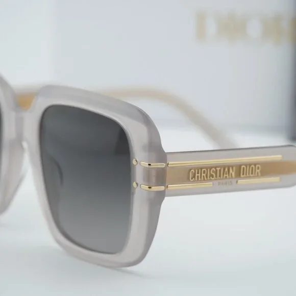 Dior DIORSIGNATURE S11F 78A1 Square Sunglasses - Brown/Grey - Picture 2 of 11